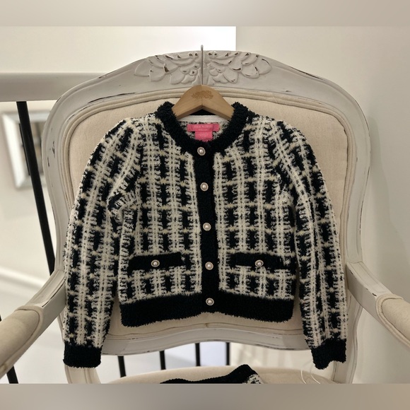 4T Isaac Mizrahi Black and White Knit 4 Piece Chanel Style Soft Tweed Outfit NWT - Picture 4 of 15